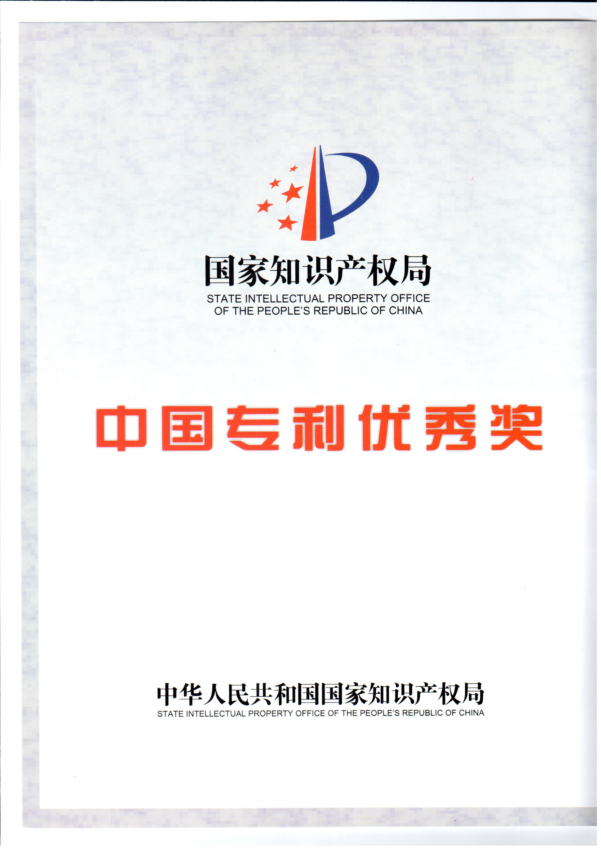 中國專利優(yōu)秀獎